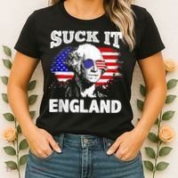 Suck It England Funny 4th Of July Flag Patriotic Women's T-Shirt thumb 2
