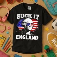 Suck It England Funny 4th Of July Flag Patriotic Kids T-Shirt thumb 3
