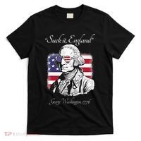 Suck It England Funny George Washington USA Flag 4th of July T-Shirt thumb 0