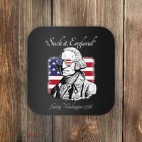 Suck It England Funny George Washington USA Flag 4th of July Coaster thumb 0