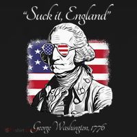 Suck It England Funny George Washington USA Flag 4th of July Women's Hoodie thumb 2