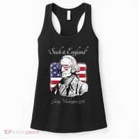 Suck It England Funny George Washington USA Flag 4th of July Women's Tank Top thumb 0
