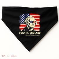 Suck It England Funny 4th Of July George Washington 1776 USA-Made Doggie Bandana thumb 0