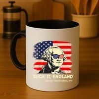 Suck It England Funny 4th Of July George Washington 1776 Coffee Mug thumb 4