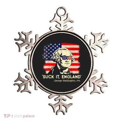 Suck It England Funny 4th Of July George Washington 1776 Ornament