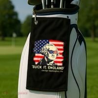 Suck It England Funny 4th Of July George Washington 1776 Golf Towel thumb 2