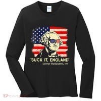 Suck It England Funny 4th Of July George Washington 1776 Women's Long Sleeve Shirt thumb 0