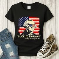 Suck It England Funny 4th Of July George Washington 1776 Women's T-Shirt thumb 3
