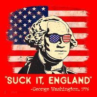 Suck It England Funny 4th Of July George Washington 1776 Santa Hat thumb 1