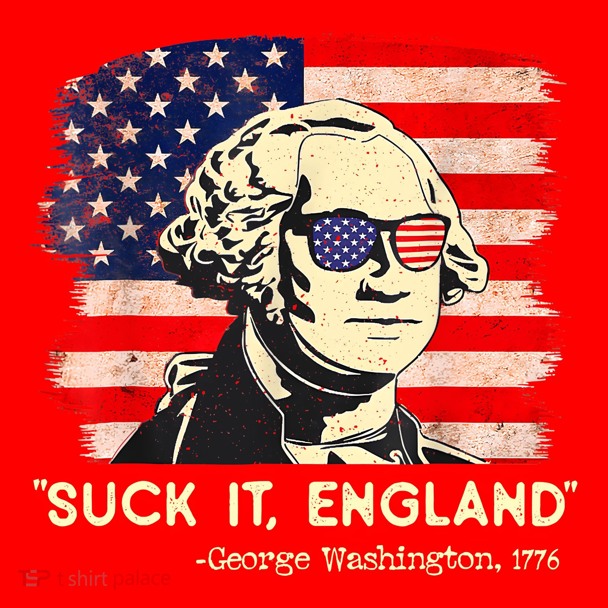 Suck It England Funny 4th Of July George Washington 1776 Santa Hat