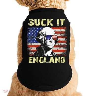 Suck It England Funny George Washington Doggie Tank