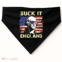 Suck It England Funny George Washington USA-Made Doggie Bandana thumb 0