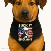 Suck It England Funny George Washington USA-Made Doggie Bandana thumb 1