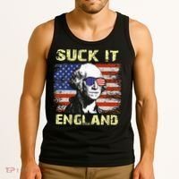 Suck It England Funny George Washington Tank Top thumb 3