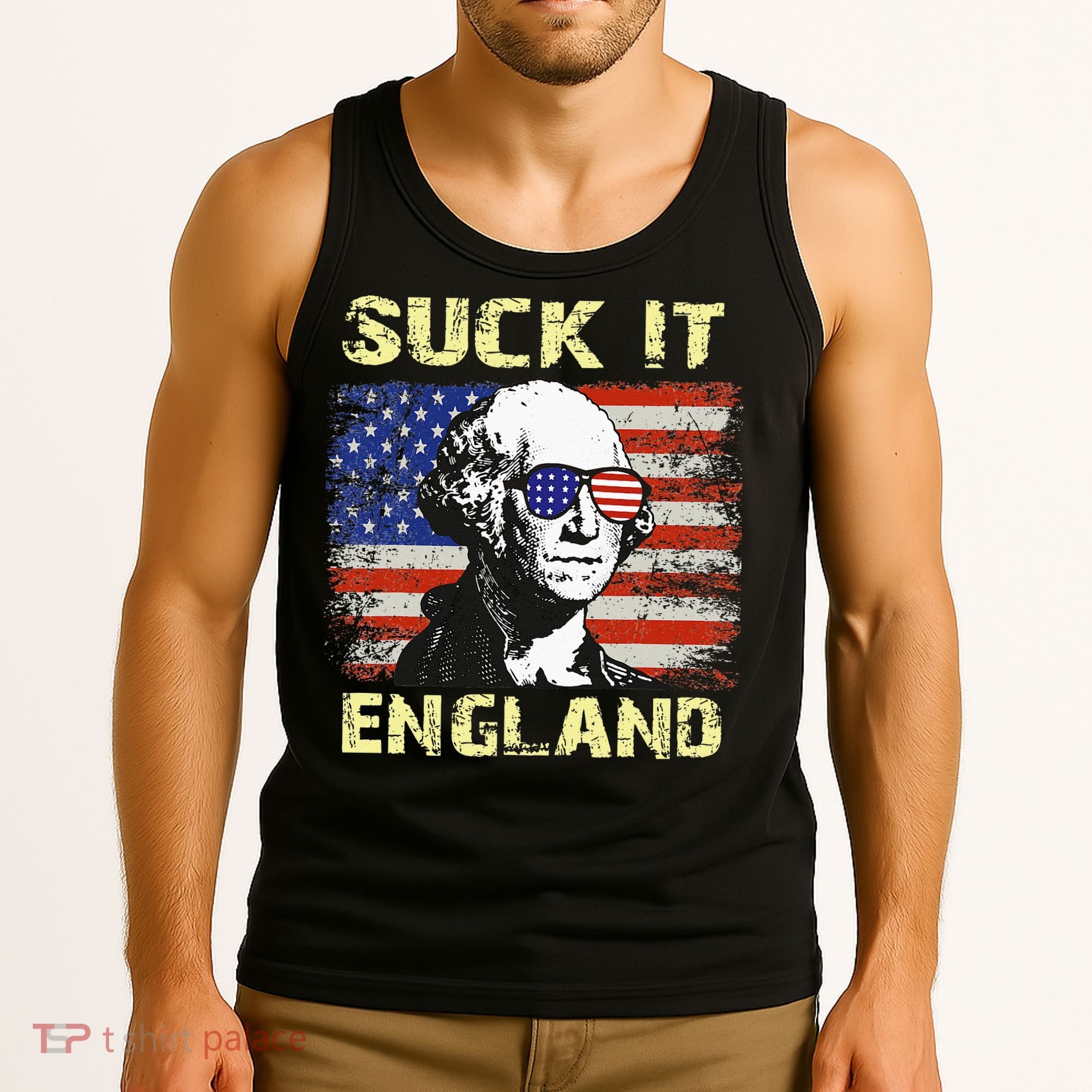 Suck It England Funny George Washington Tank Top