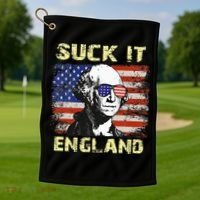 Suck It England Funny George Washington Golf Towel thumb 1
