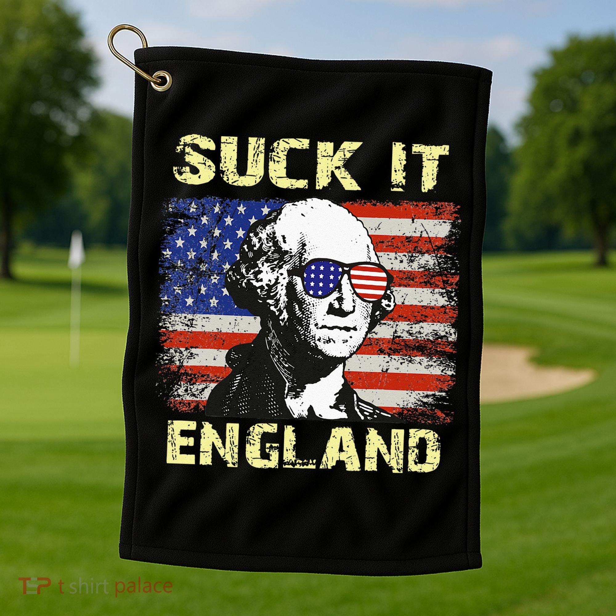Suck It England Funny George Washington Golf Towel