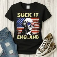 Suck It England Funny George Washington Women's T-Shirt thumb 3