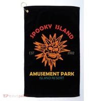 Spooky Island Est 2002 Amusement Park Island Resort Golf Towel thumb 0