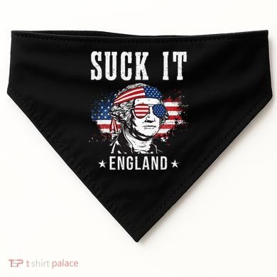 Suck It England Funny George Washington Funny USA-Made Doggie Bandana
