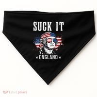Suck It England Funny George Washington Funny USA-Made Doggie Bandana thumb 0