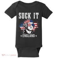 Suck It England Funny George Washington Funny Baby Bodysuit thumb 0