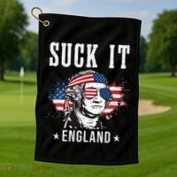 Suck It England Funny George Washington Funny Golf Towel thumb 1
