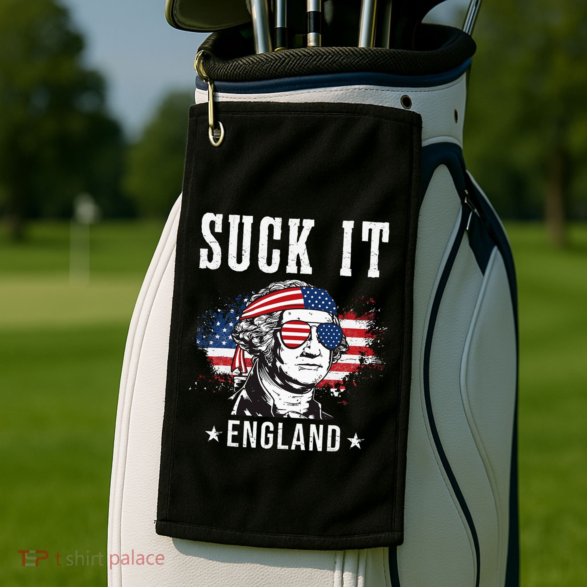 Suck It England Funny George Washington Funny Golf Towel