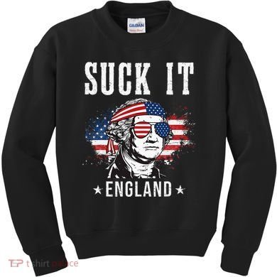 Suck It England Funny George Washington Funny Kids Sweatshirt