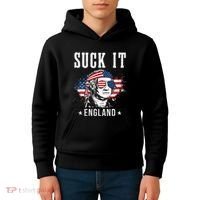 Suck It England Funny George Washington Funny Kids Hoodie thumb 4