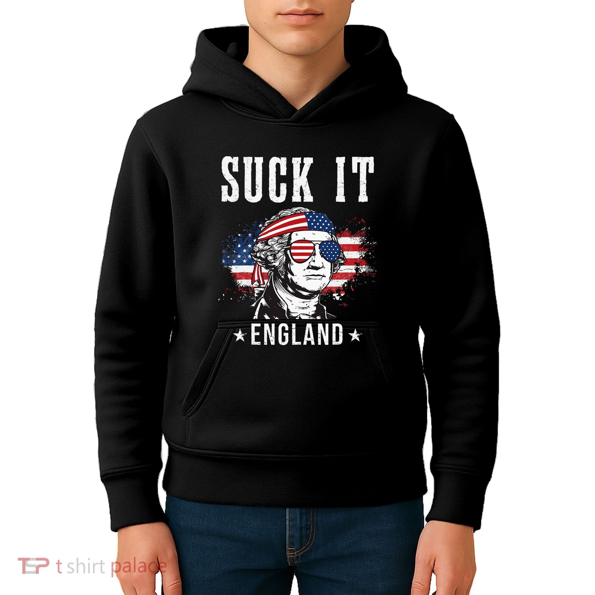 Suck It England Funny George Washington Funny Kids Hoodie