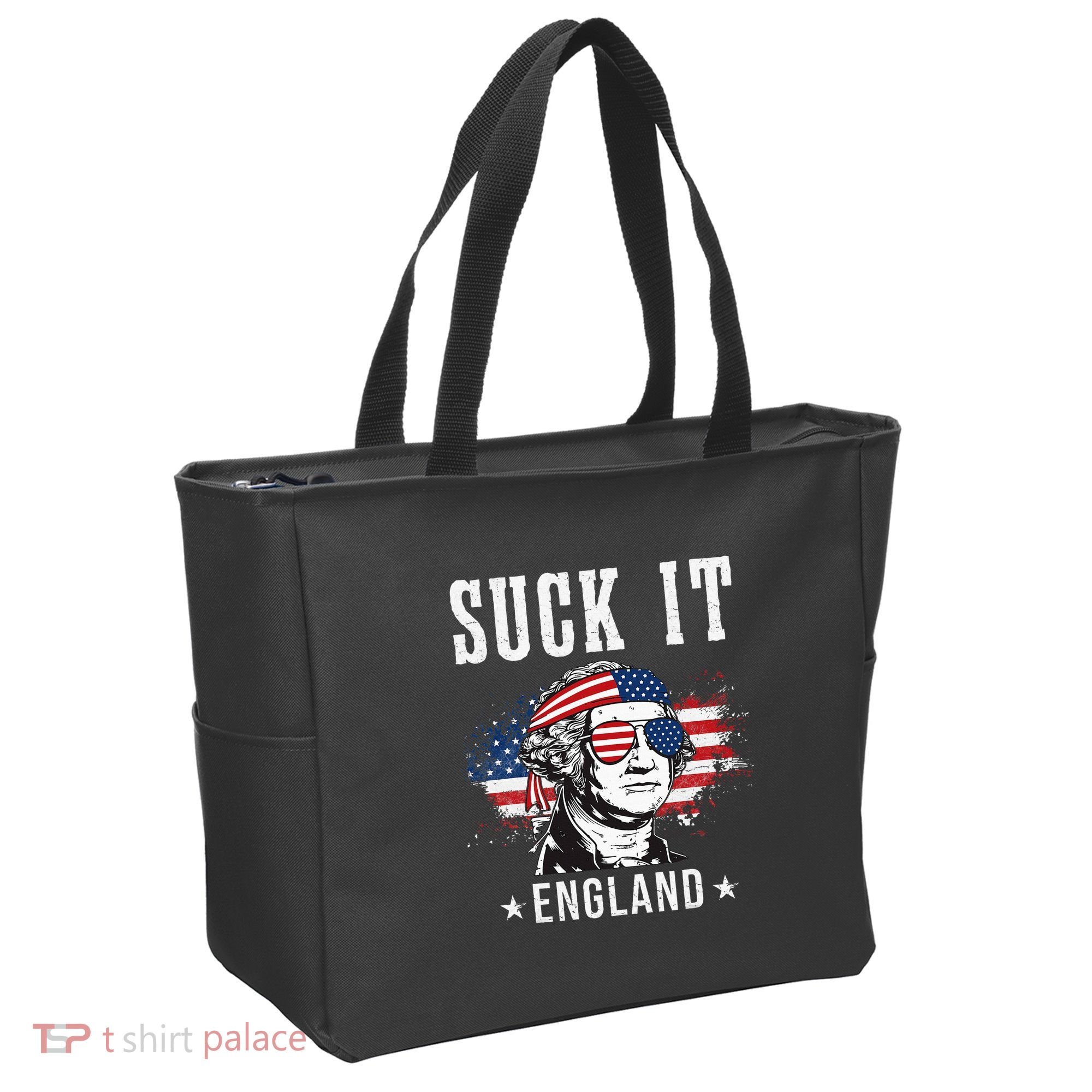 Suck It England Funny George Washington Funny Tote Bag