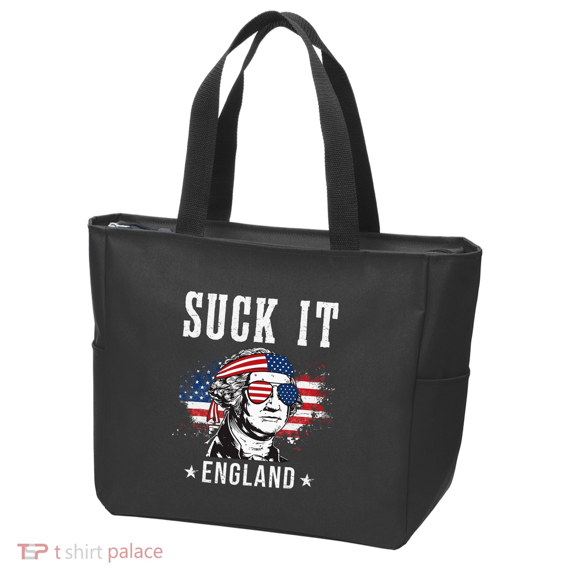 Suck It England Funny George Washington Funny Tote Bag