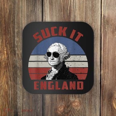 Suck It England Funny 4th of July Coaster