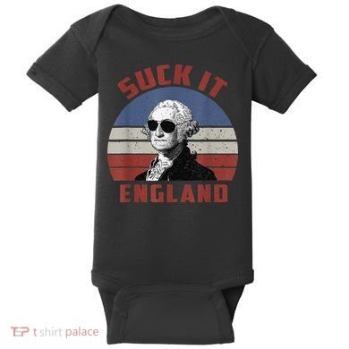 Suck It England Funny 4th of July Baby Bodysuit
