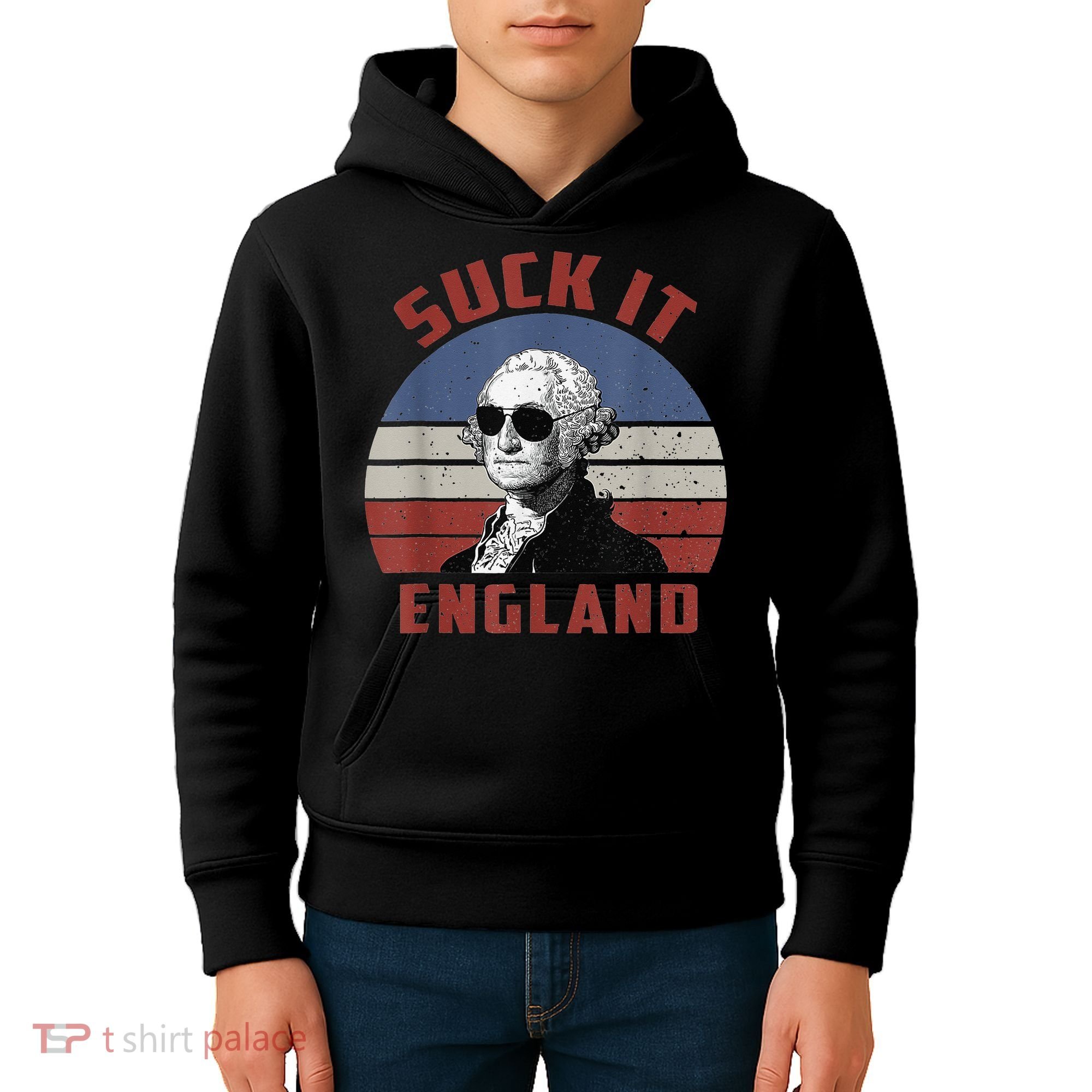 Suck It England Funny 4th of July Kids Hoodie