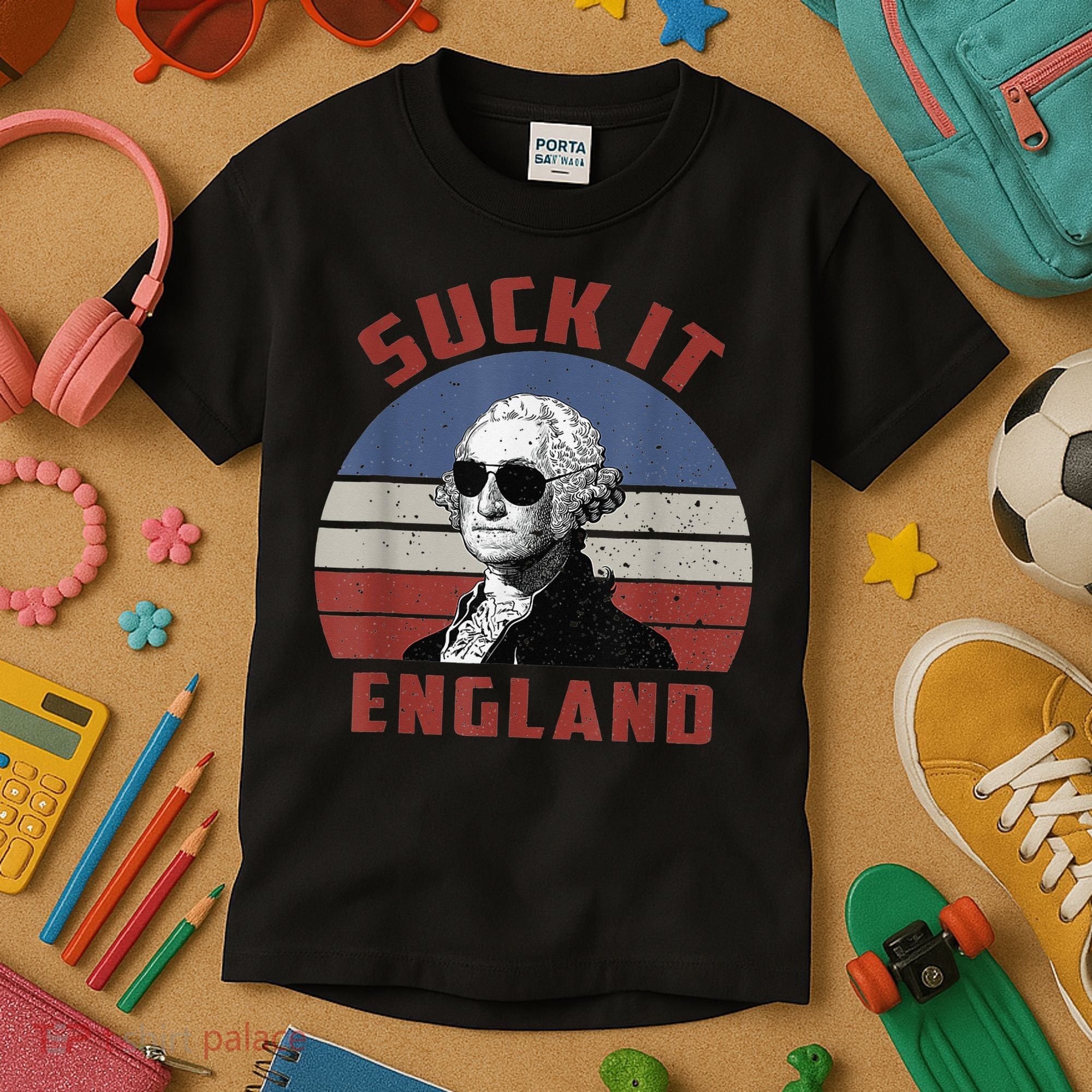 Suck It England Funny 4th of July Kids T-Shirt