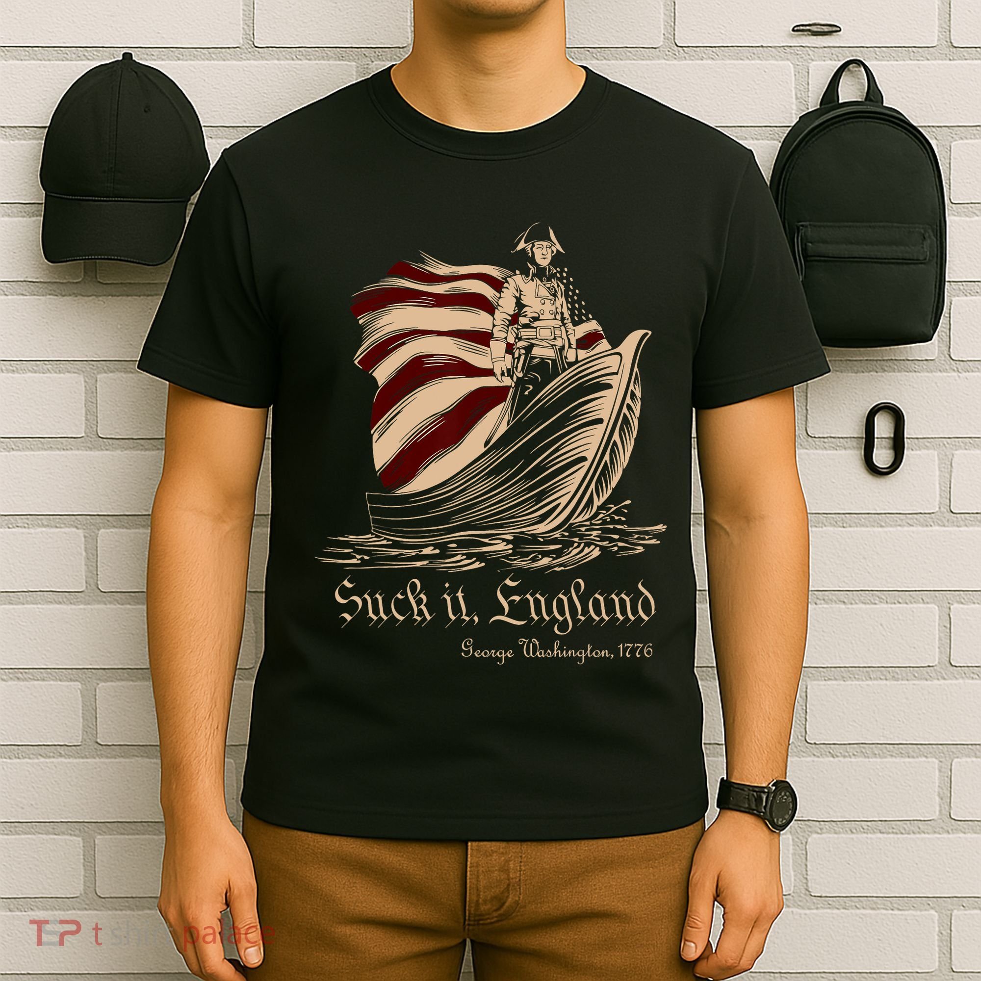 Suck It England Funny 4th Of July George Washington 1776 T-Shirt