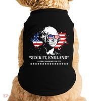 Suck It England George Washington 1776 Doggie Tank thumb 0