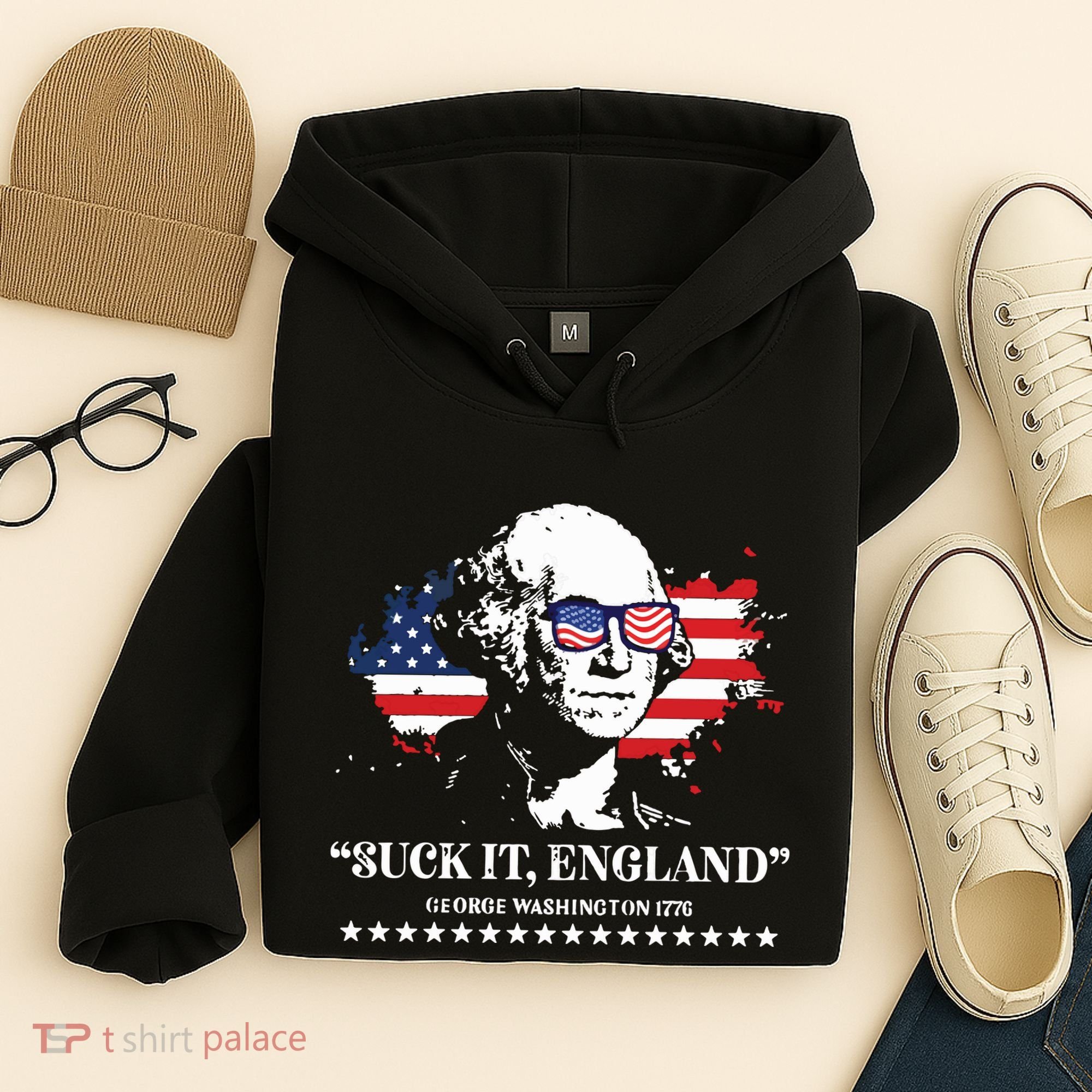 Suck It England George Washington 1776 Hoodie