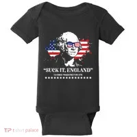Suck It England George Washington 1776 Baby Bodysuit thumb 0