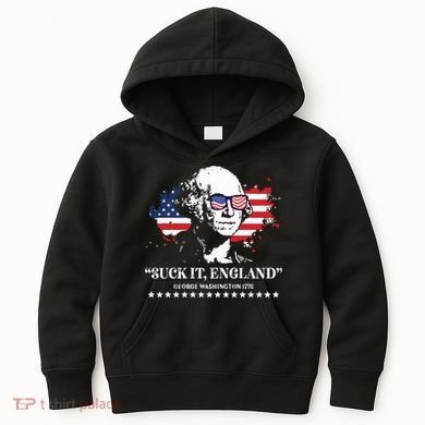Suck It England George Washington 1776 Kids Hoodie