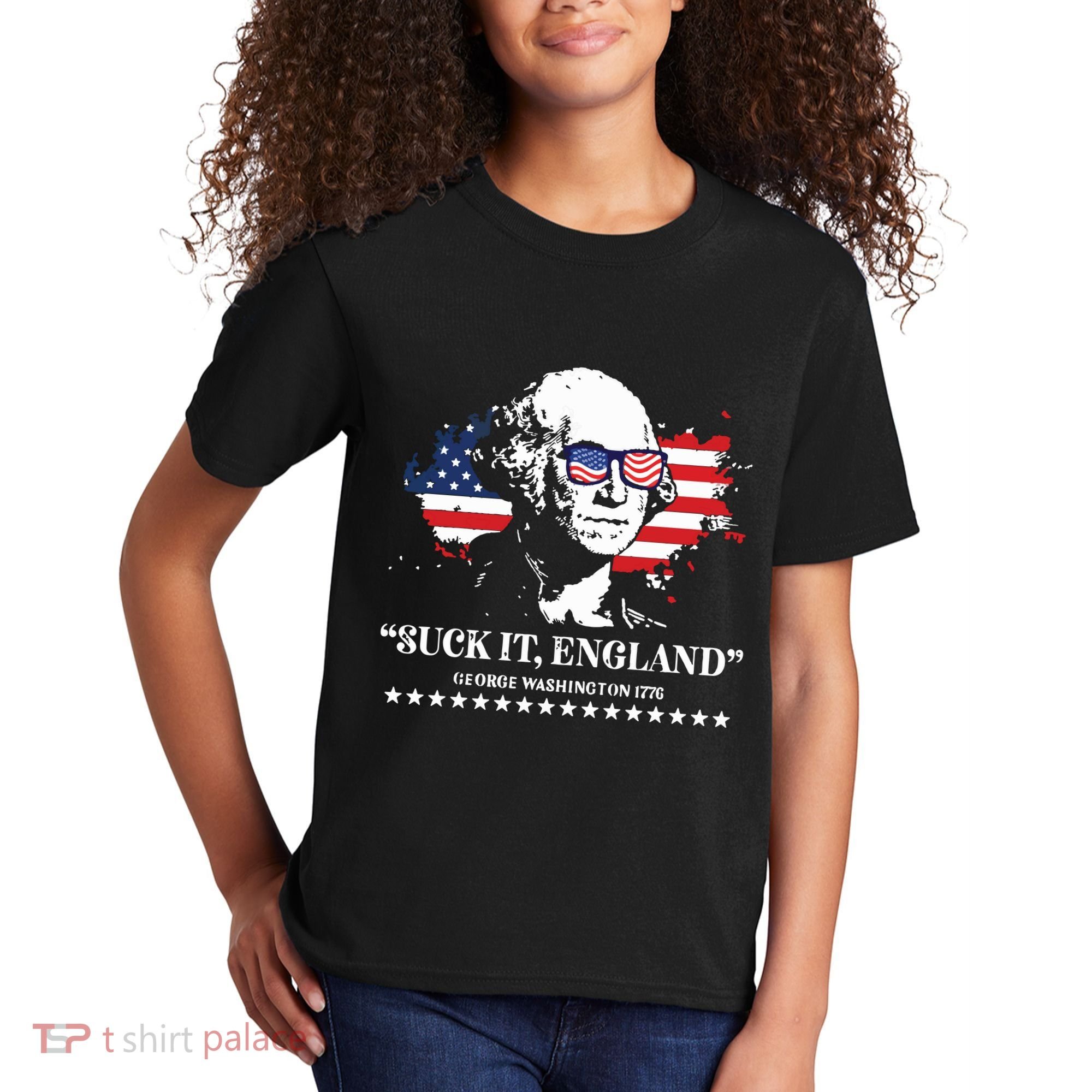 Suck It England George Washington 1776 Kids T-Shirt