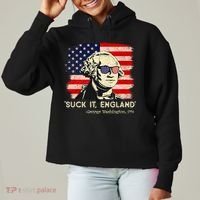Suck It England Funny 4th Of July Funny George Washington Ladies Heavyweight Boxy Pullover Hoodie thumb 0