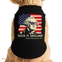 Suck It England Funny 4th Of July Funny George Washington Doggie Tank thumb 0