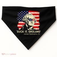 Suck It England Funny 4th Of July Funny George Washington USA-Made Doggie Bandana thumb 0