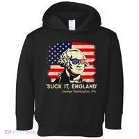 Suck It England Funny 4th Of July Funny George Washington Toddler Hoodie thumb 0