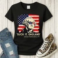 Suck It England Funny 4th Of July Funny George Washington Women's T-Shirt thumb 3