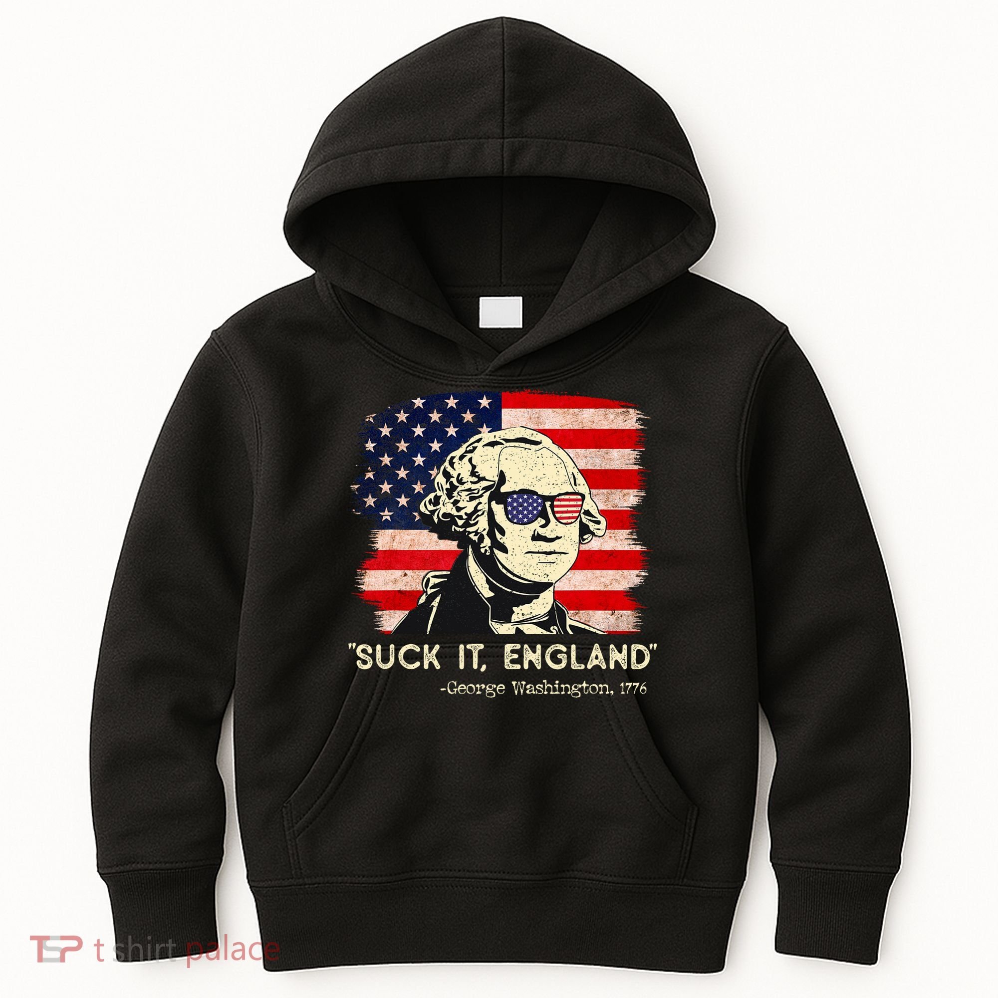 Suck It England Funny 4th Of July Funny George Washington Kids Hoodie