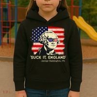 Suck It England Funny 4th Of July Funny George Washington Kids Hoodie thumb 3